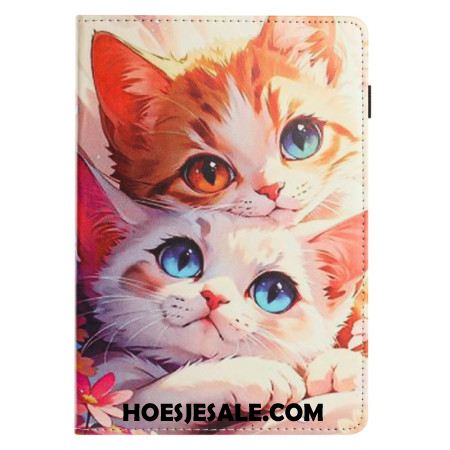 Hoesje Case Samsung Galaxy Tab S10 Fe Telefoonhoesje Ontwerp Met Twee Katten