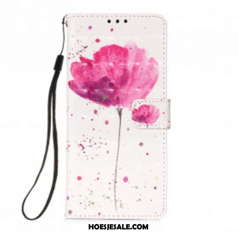 Hoesje Folio-hoesje voor Samsung Galaxy M12 / A12 Aquarel Papaver