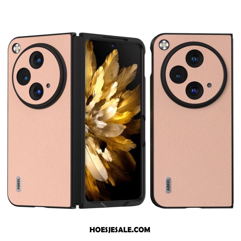 Hoesje Oppo Find N3 Abeel Echt Lychee-leer