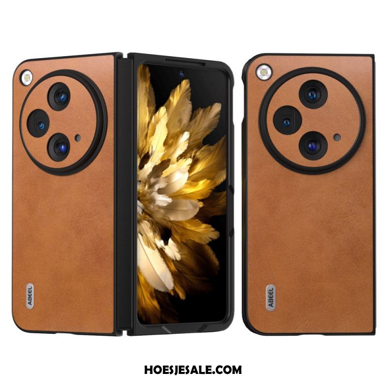 Hoesje Oppo Find N3 Mat Imitatie Leer Abeel