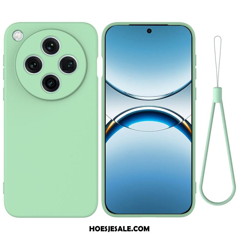 Hoesje Oppo Find X8 Pro Vloeibare Siliconen Met Bandje