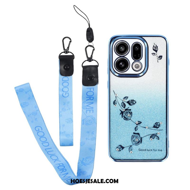 Hoesje Oppo Find X9 5g Kadem Bloemen En Strass Bandjes