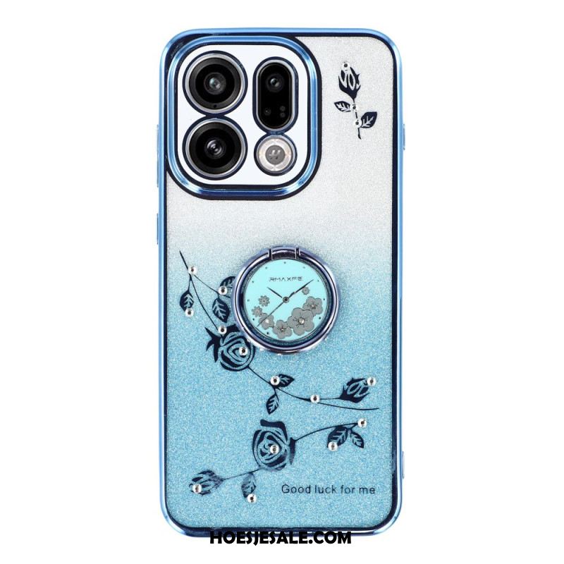 Hoesje Oppo Find X9 5g Kadem Bloemen En Strass Ringhouder