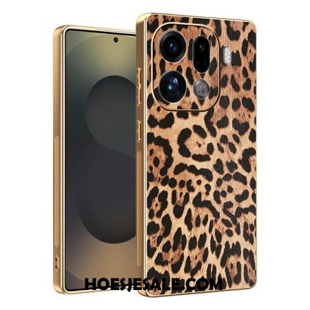 Hoesje Oppo Find X9 Pro 5g Luipaardpatroon Met Gouden Afwerking Bescherming Hoesje