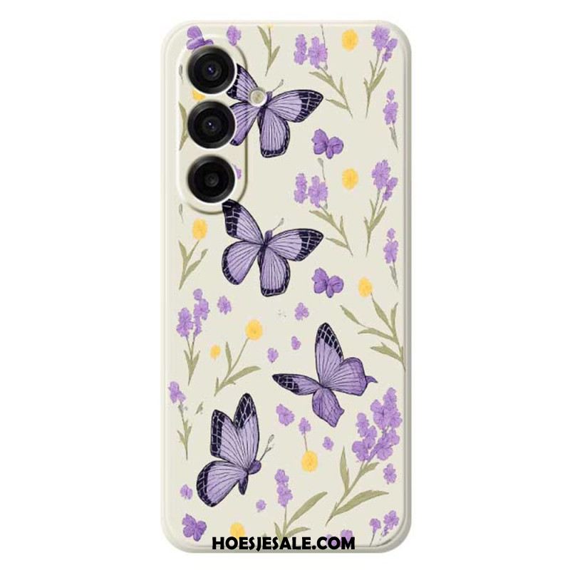 Hoesje Samsung Galaxy A17 4g / 5g Paarse Vlinders