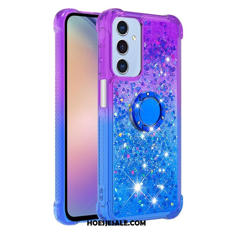 Hoesje Samsung Galaxy A17 4g / 5g Ringsteun Met Glittergradiënt