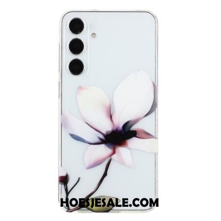 Hoesje Samsung Galaxy A17 4g / 5g Witte Bloem Bescherming Hoesje