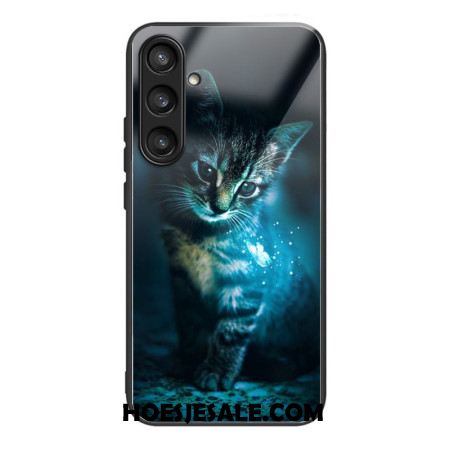 Hoesje Samsung Galaxy S25 5g Gehard Glas Met Kattenpatroon