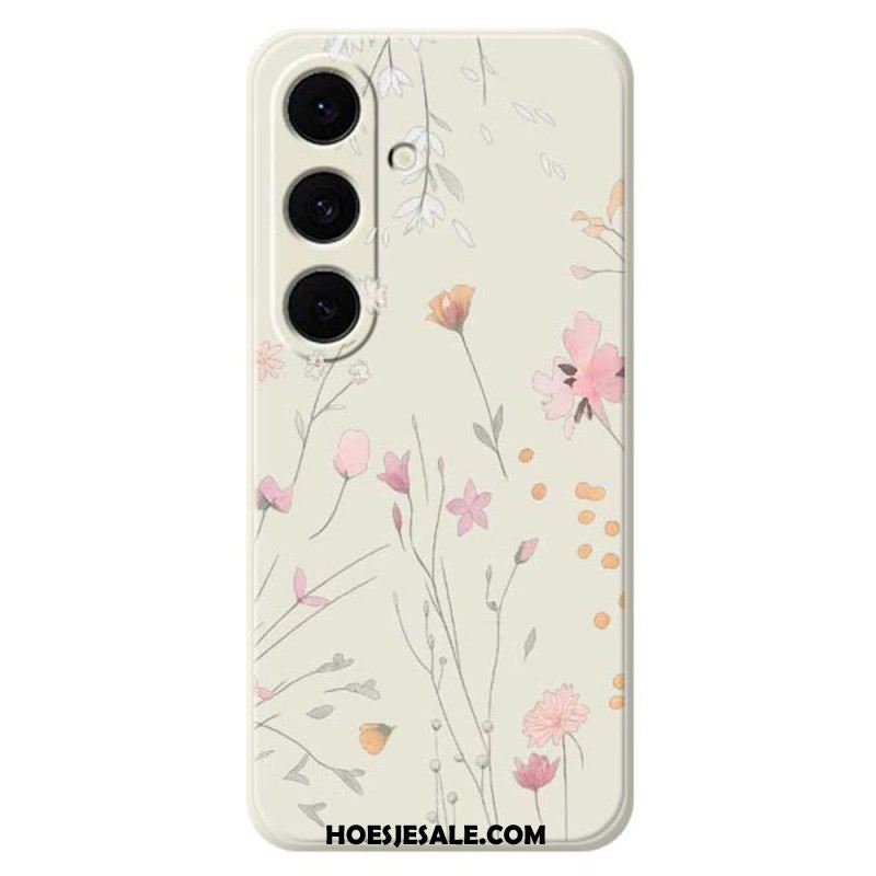 Hoesje Samsung Galaxy S25 Fe Kleurrijke Siliconen Bloemen Bescherming Hoesje