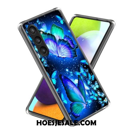 Hoesje Samsung Galaxy S25 Plus 5g Blauwe Vlinders
