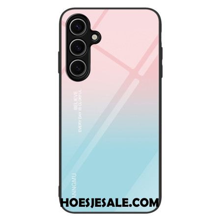 Hoesje Samsung Galaxy S25 Plus 5g Roze En Blauwe Gradient Van Gehard Glas Bescherming Hoesje