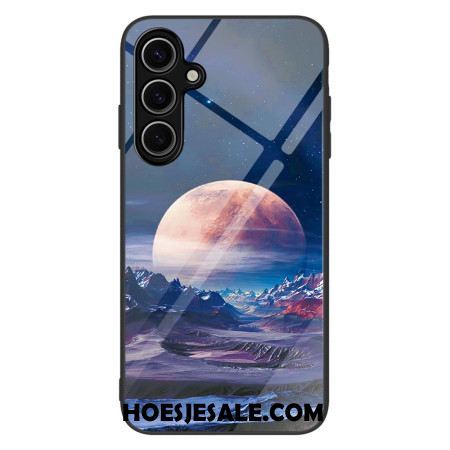 Hoesje Samsung Galaxy S25 Plus 5g Witte Planeet Van Gehard Glas