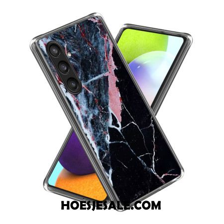 Hoesje Samsung Galaxy S25 Plus 5g Zwart En Roze Marmer