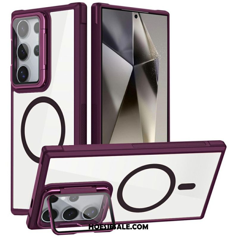 Hoesje Samsung Galaxy S25 Ultra 5g Magsafe-compatibel Met Ingebouwde Standaard Bescherming Hoesje