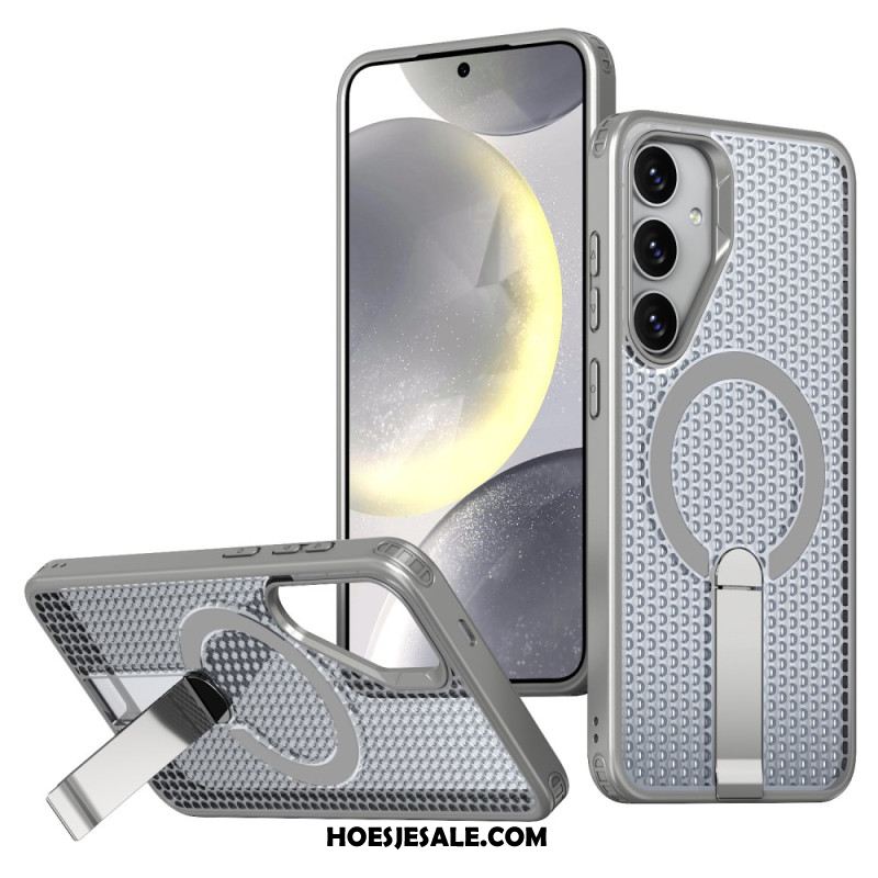 Hoesje Samsung Galaxy S26 Magnetisch Met Magnetische Standaard En Standaard Met Rasterstructuur Bescherming Hoesje