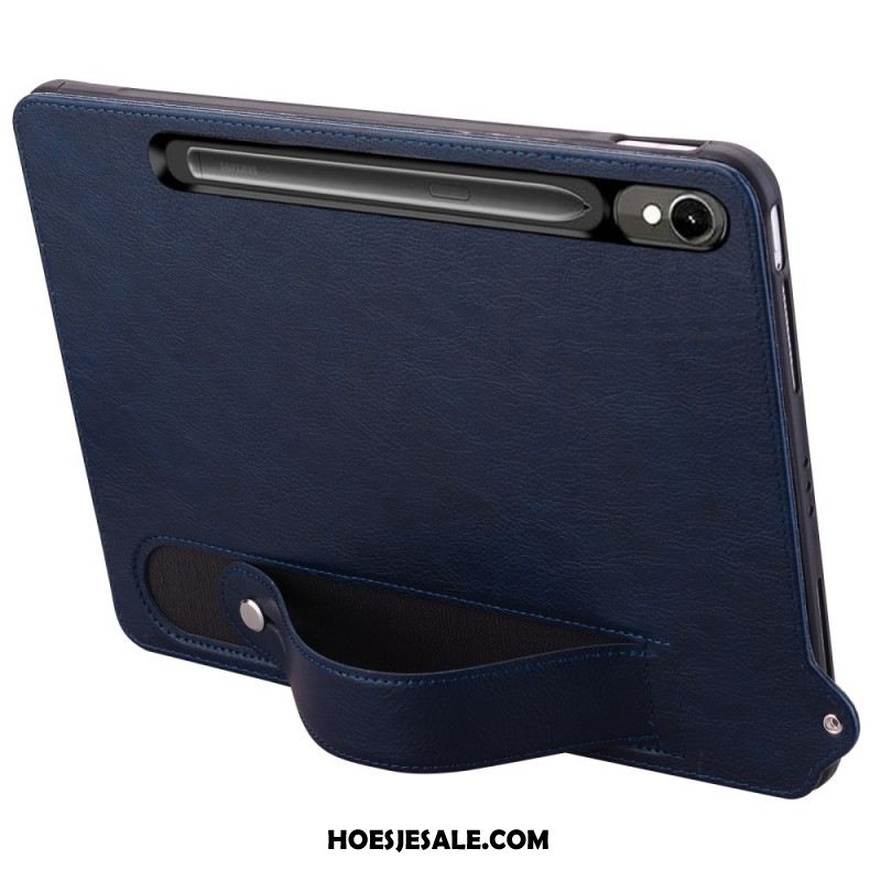 Hoesje Samsung Galaxy Tab S10 Fe Lederlook Met Bandje