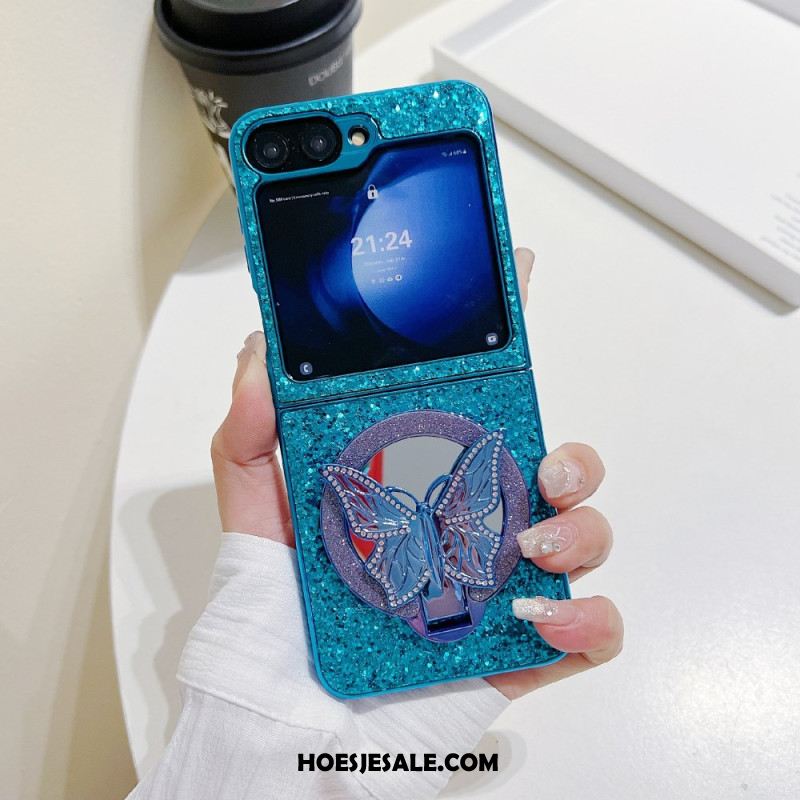 Hoesje Samsung Galaxy Z Flip 7 Fe Strijksteen Vlinderstandaard