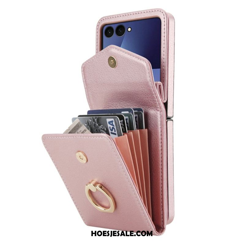 Hoesje Samsung Galaxy Z Flip 7 Gewatteerde Portemonnee En Riem