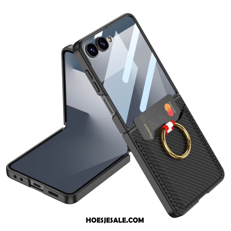 Hoesje Samsung Galaxy Z Flip 7 Ringhouder En Kaarthouder Bescherming Hoesje