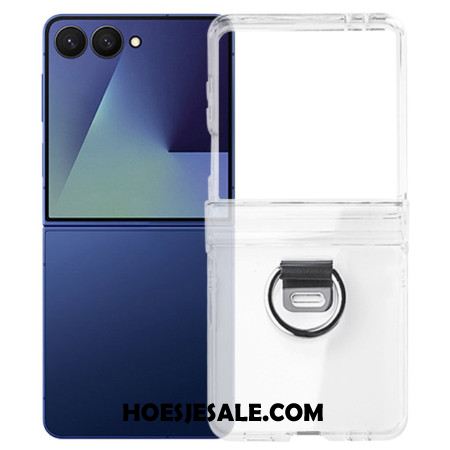 Hoesje Samsung Galaxy Z Flip 7 Transparant Met Ringhouder
