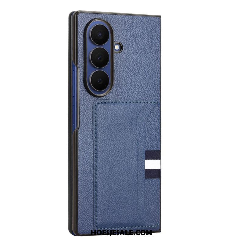 Hoesje Samsung Galaxy Z Fold 7 Lychee-textuur Met Kaarthouder