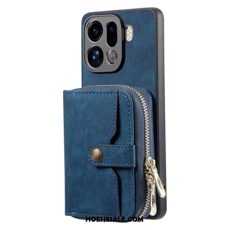 Hoesje Voor Oppo Find X9 Pro 5g Kaarthouder Met Rits En Schouderband