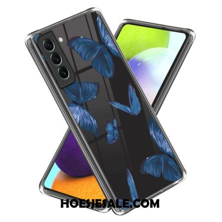 Hoesje Voor Samsung Galaxy S24 5g Transparante Blauwe Vlinders Hoesje Voor Samsung Galaxy S24 5g Transparante Blauwe Vlinders