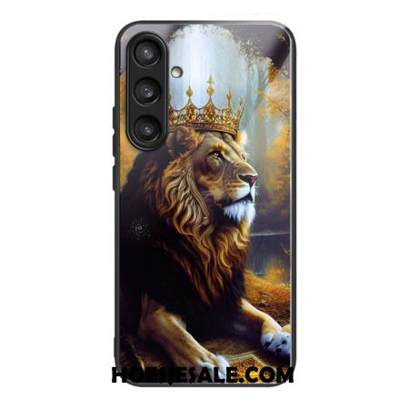Hoesje Voor Samsung Galaxy S25 5g Gehard Glas Met Gouden Leeuwenkroon