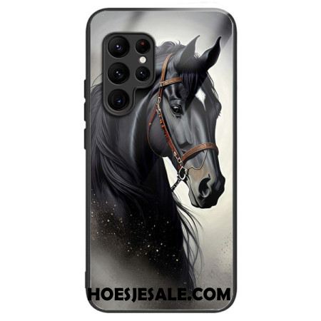 Hoesje Voor Samsung Galaxy S25 Ultra 5g Grijs Paard Van Gehard Glas