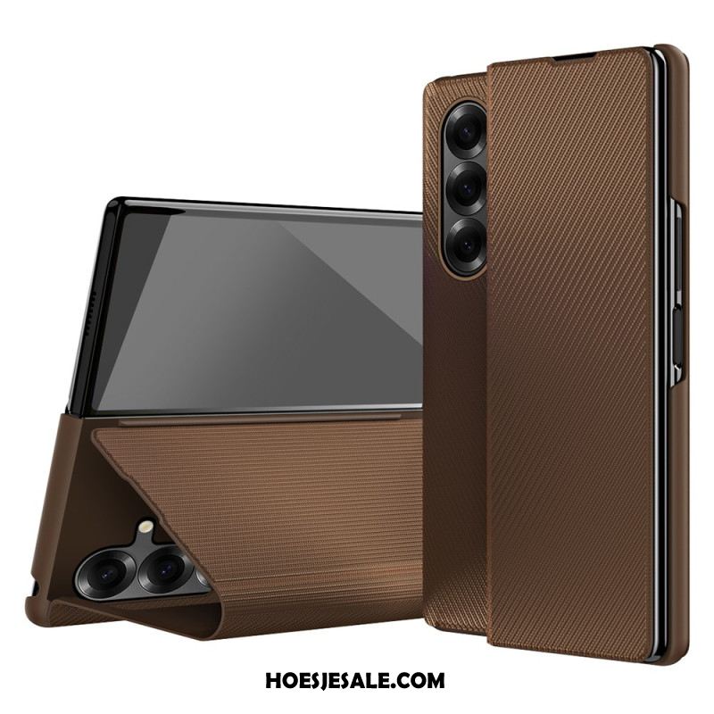 Hoesje Voor Samsung Galaxy Z Fold 7 Lederlook Met Geïntegreerde Standaard