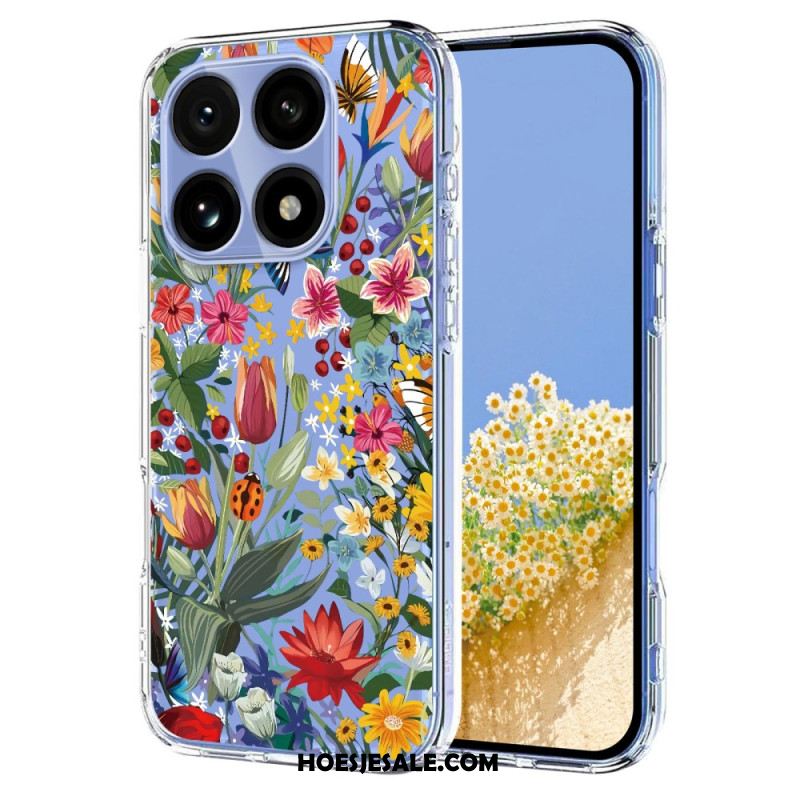 Hoesje Voor Xiaomi 15t Transparant Bloemenpatroon