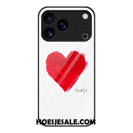 Hoesje Voor iPhone 17 Pro Max Gehard Glas Met Rood Hart