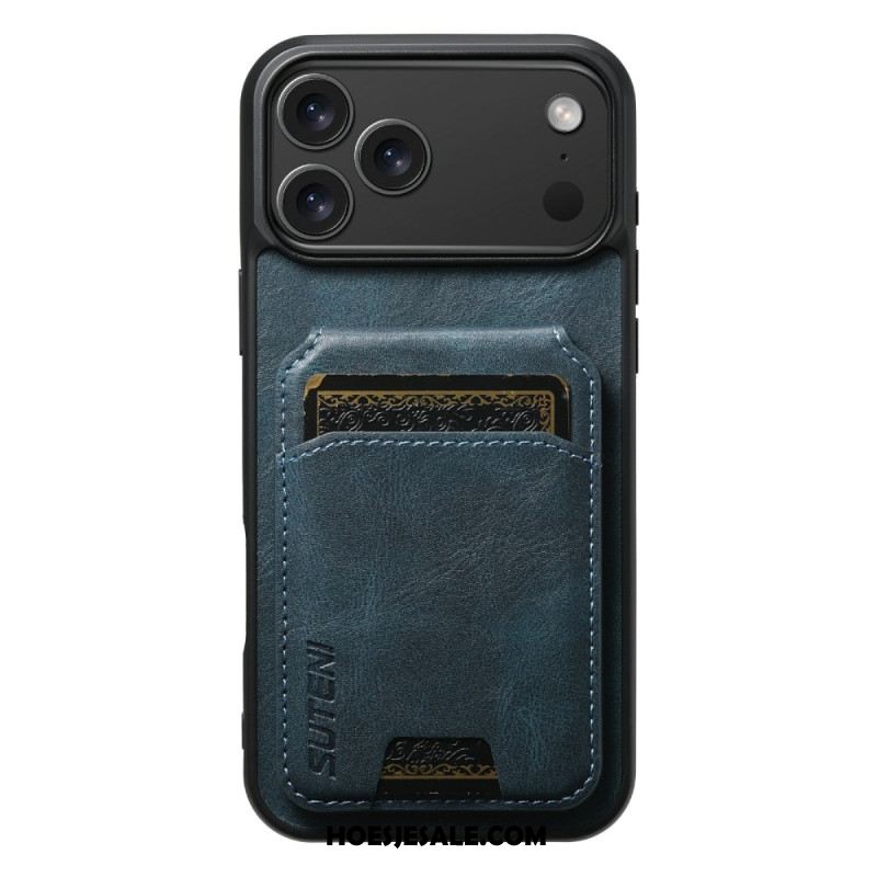 Hoesje Voor iPhone 17 Pro Max Kaarthouder Met Gewaxte Textuur Suteni