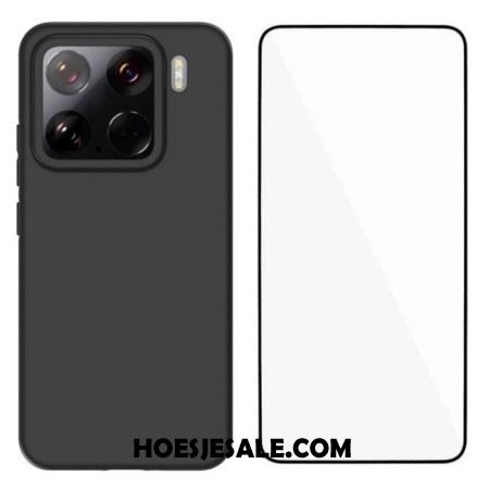 Hoesje Xiaomi 15 2-in-1 Siliconen Met Screenprotector Van Gehard Glas Bescherming Hoesje