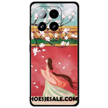Hoesje Xiaomi 15 Vrouw En Perzikbloesems Bescherming Hoesje