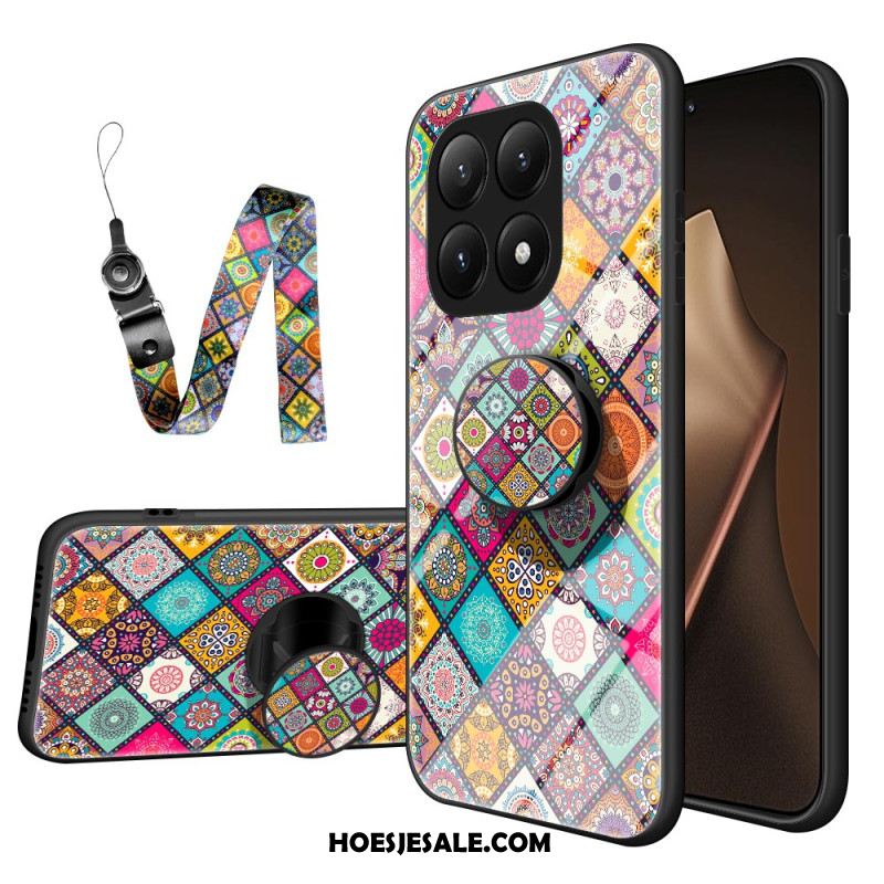Hoesje Xiaomi 15t Pro Patchworksteun En Lint Bescherming Hoesje
