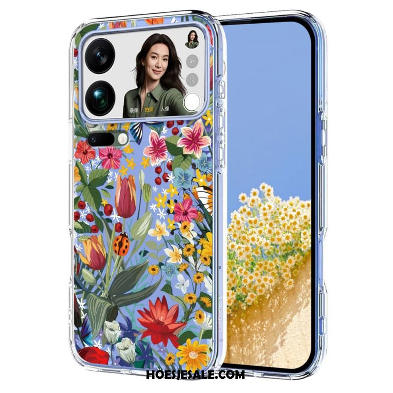 Hoesje Xiaomi 17 Pro Max Vlinders En Bloemen Bescherming Hoesje