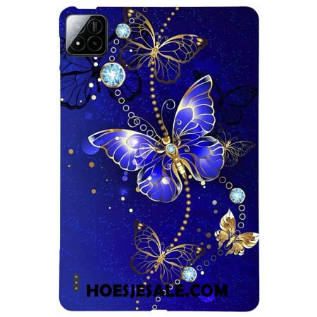 Hoesje Xiaomi Pad 7 / 7 Pro Blauwe Vlinders En Diamanten