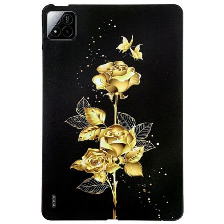 Hoesje Xiaomi Pad 7 / 7 Pro Gouden Rozen En Vlinders