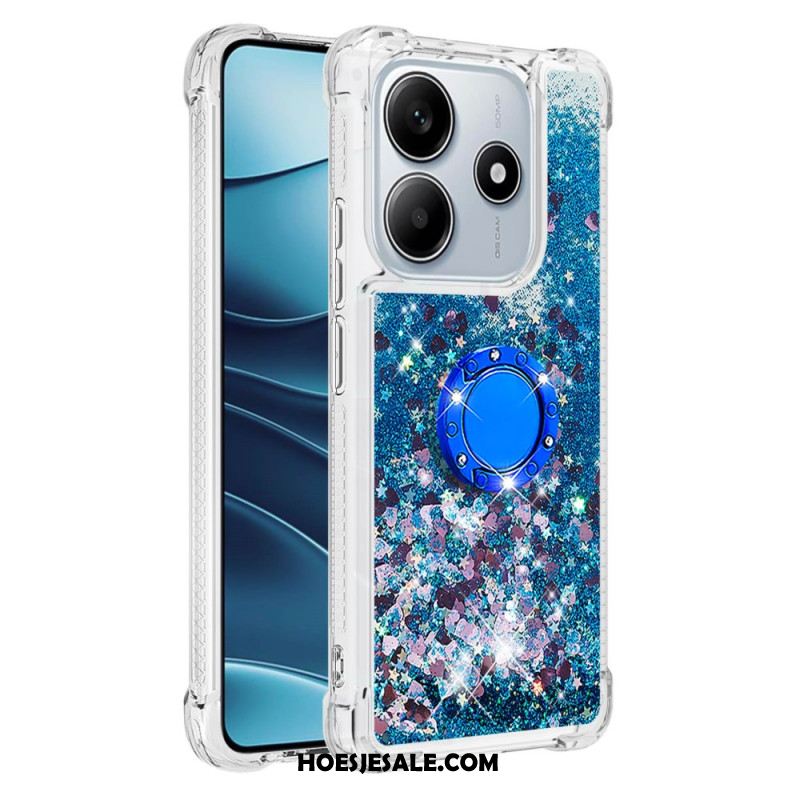Hoesje Xiaomi Redmi Note 14 5g Ringhouder Met Glitter Bescherming Hoesje