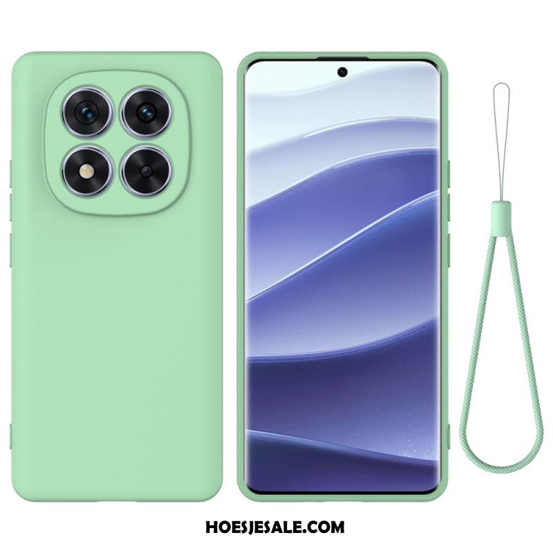 Hoesje Xiaomi Redmi Note 14 Pro 4g Vloeibare Siliconen Met Bandje