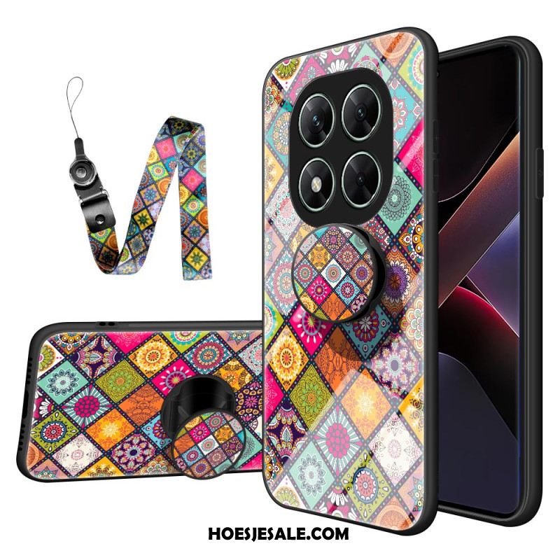 Hoesje Xiaomi Redmi Note 14 Pro 5g Patchwork Bandje En Ringhouder
