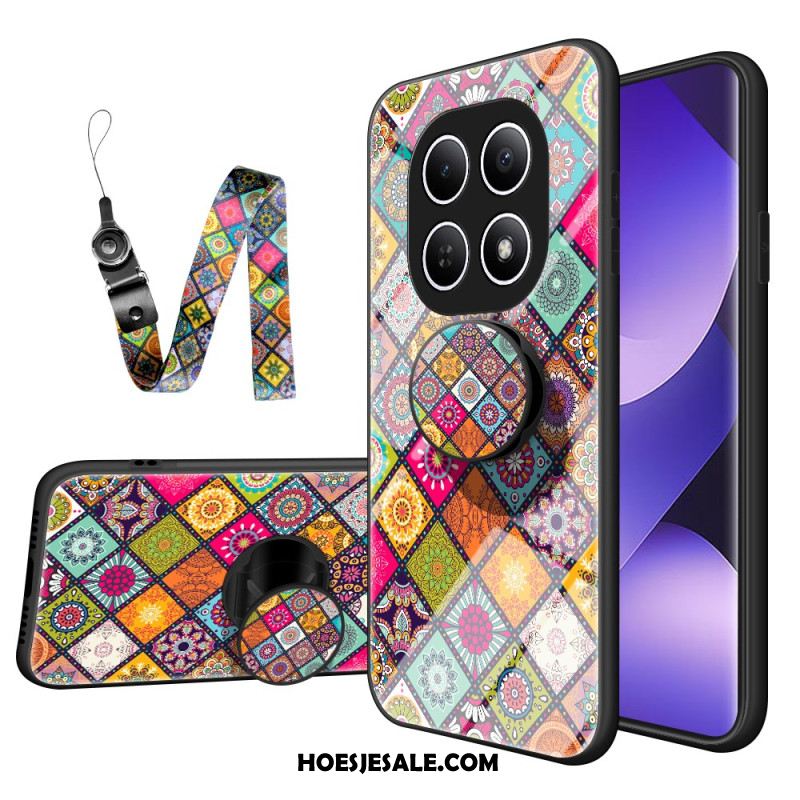Hoesje Xiaomi Redmi Note 15 5g Patchwork Standaard En Riem Bescherming Hoesje