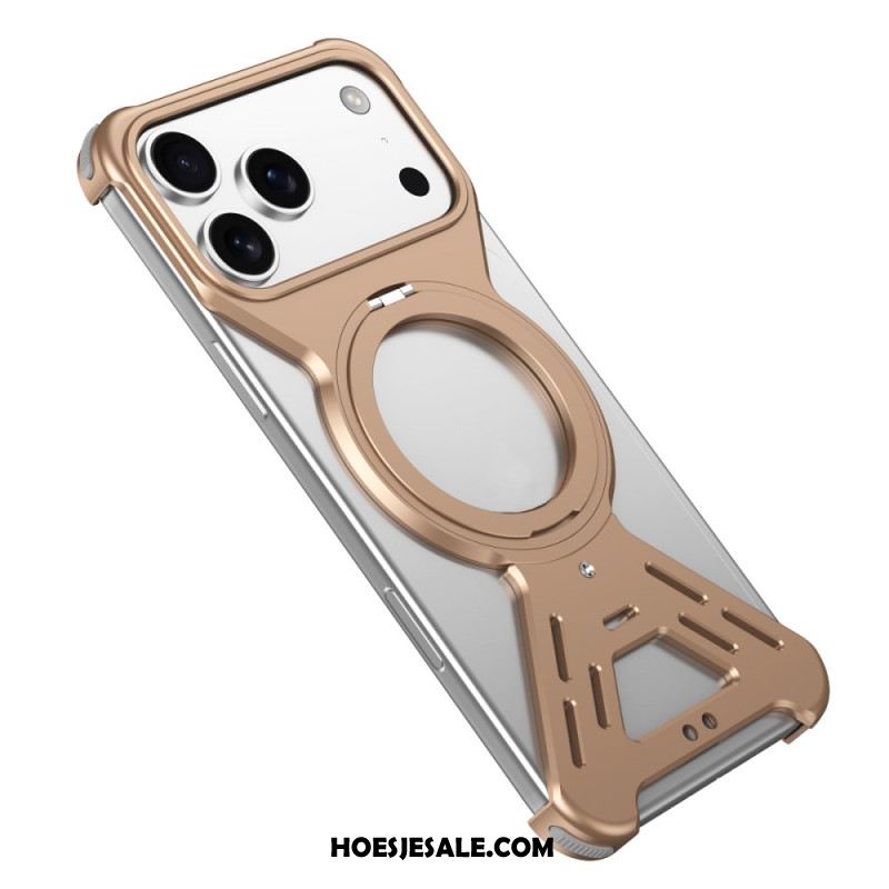 Hoesje iPhone 17 Pro Magsafe Bumper Met Draaibare Standaard Bescherming Hoesje