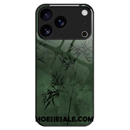 Hoesje iPhone 17 Pro Max Gehard Glas Met Bloemenprint
