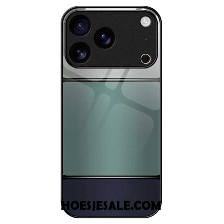 Hoesje iPhone 17 Pro Max Tweekleurig Gehard Glas Bescherming Hoesje
