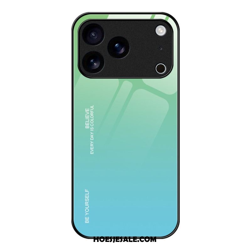 Hoesje iPhone 17 Pro Wees Jezelf Gehard Glas