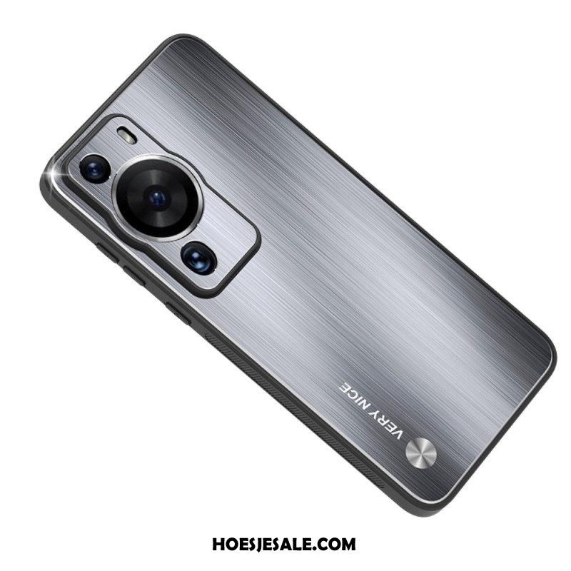 Hoesje voor Huawei P60 Pro Geborsteld Aluminium