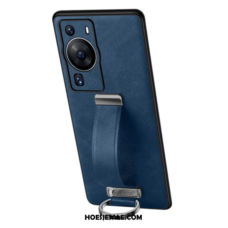 Hoesje voor Huawei P60 Pro Met Riem- En Ringsteunen