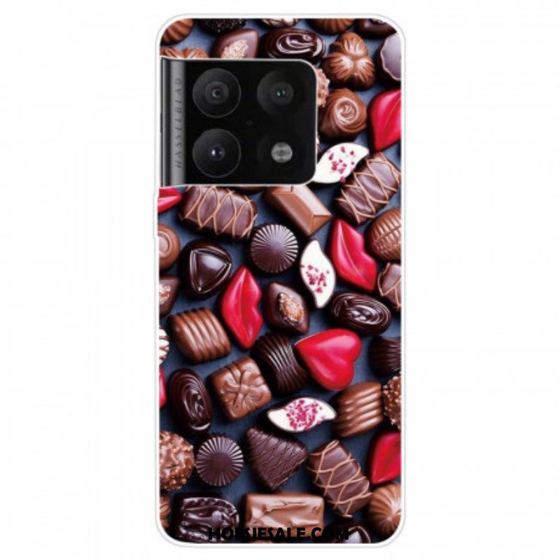 Hoesje voor OnePlus 10 Pro 5G Flexibele Chocolade